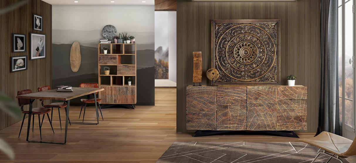 Set 2 Scaune din Piele si Metal pentru Interior Giner y Colomer