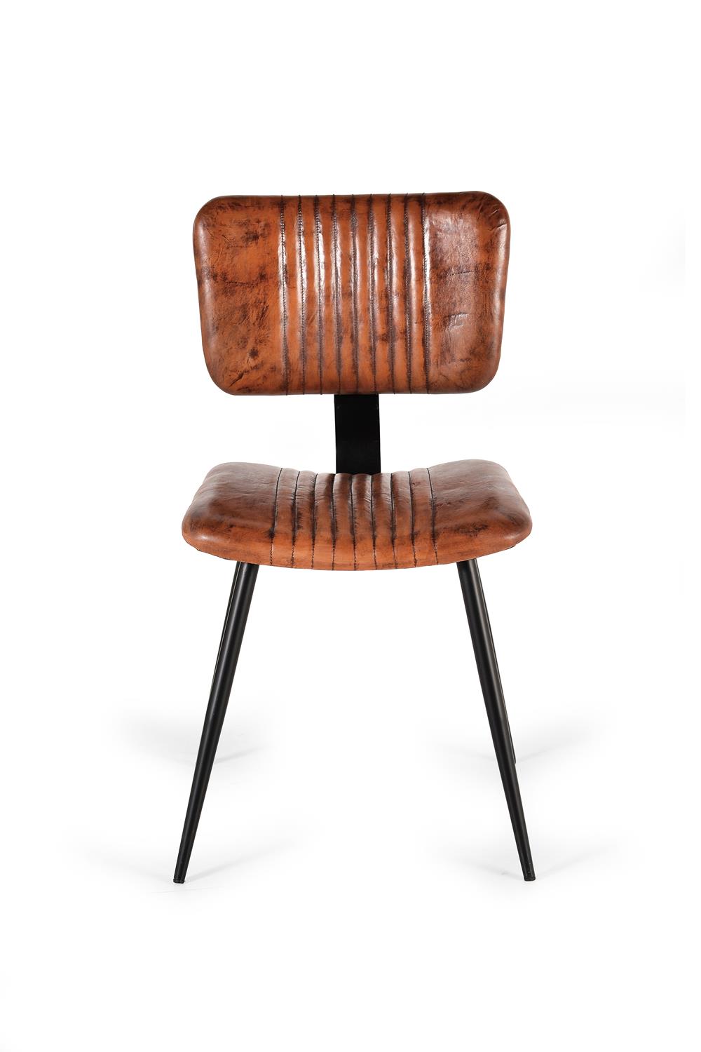 Set 2 Scaune din Piele si Metal pentru Interior Giner y Colomer