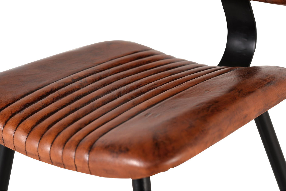 Set 2 Scaune din Piele si Metal pentru Interior Giner y Colomer