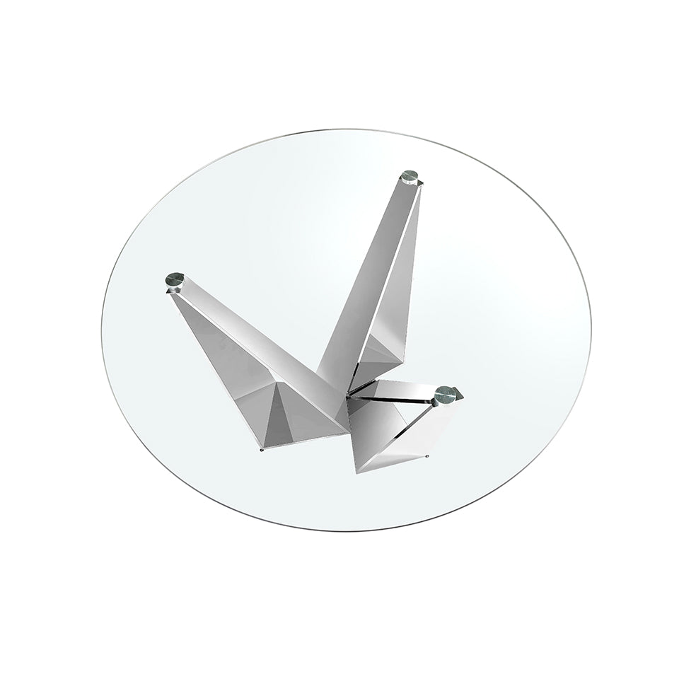 Masa de Dining Rotunda cu Blat din Sticla Angel Cerda