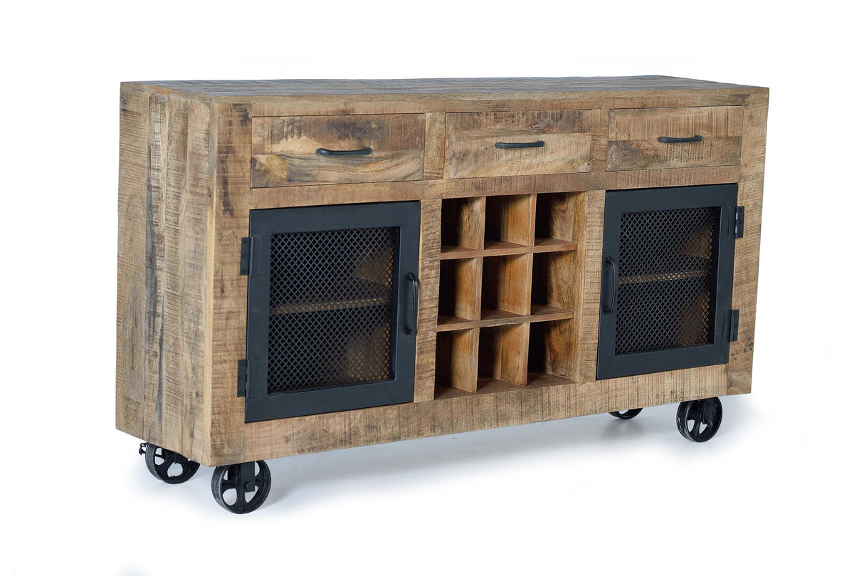 Comoda de Stil Industrial din Lemn de Mango si Metal Giner y Colomer