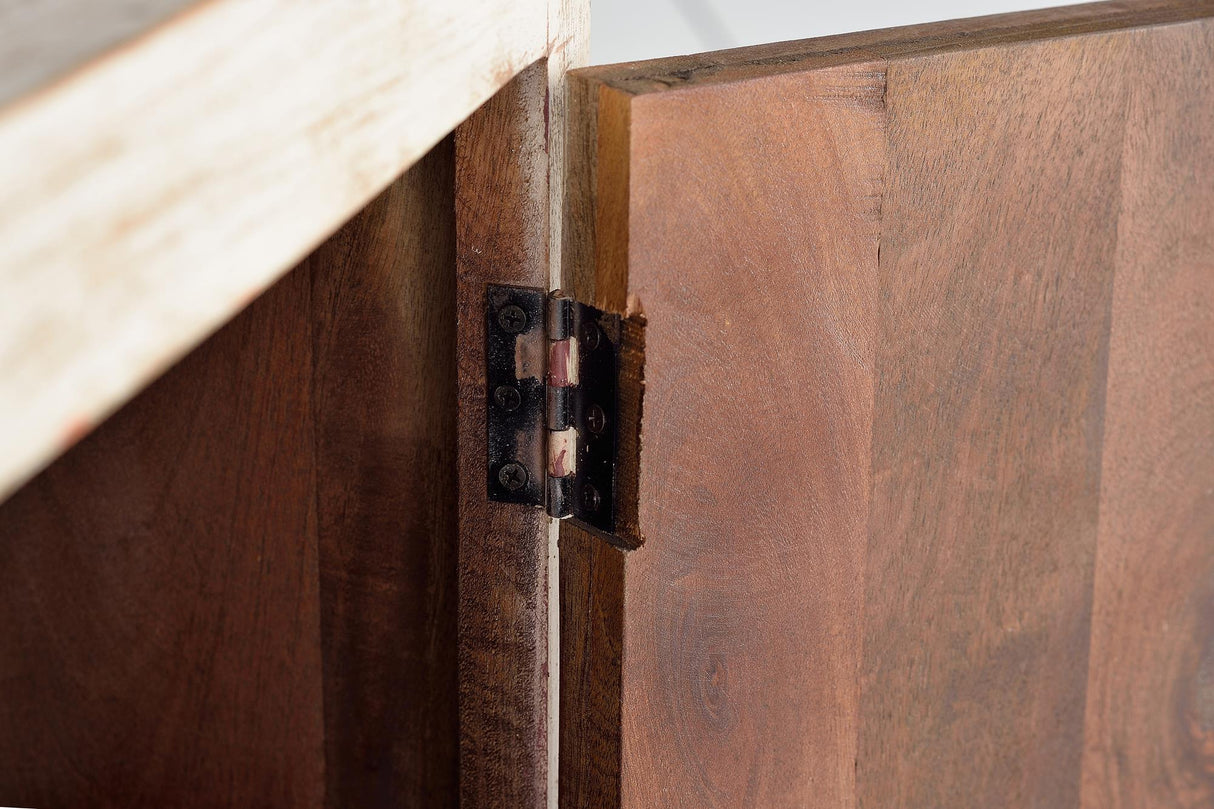 Comoda din Lemn de Mango cu Baza Metalica si Detalii Ceramice Giner y Colomer