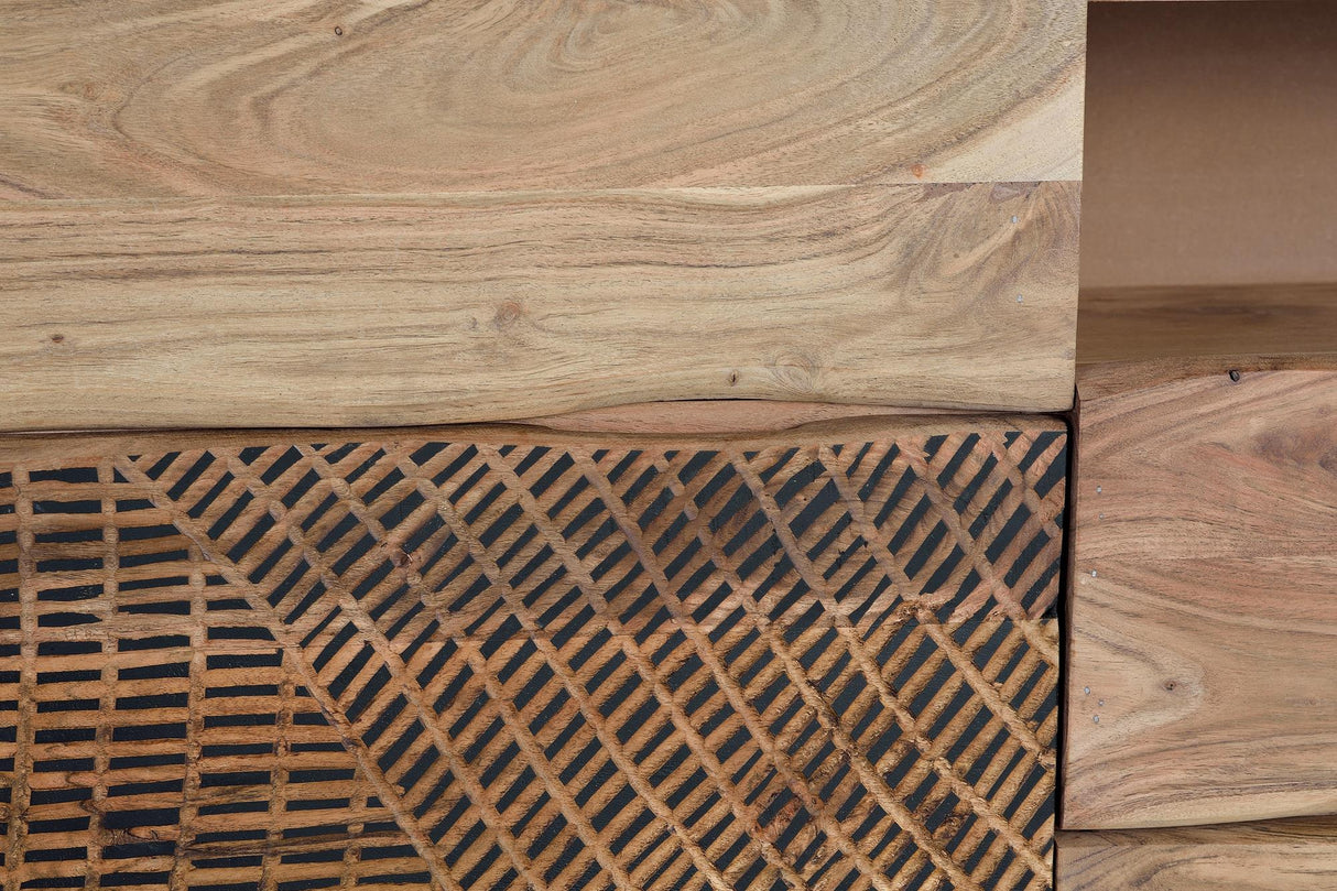 Comoda din Lemn de Acacia cu Baza Metalica Giner y Colomer