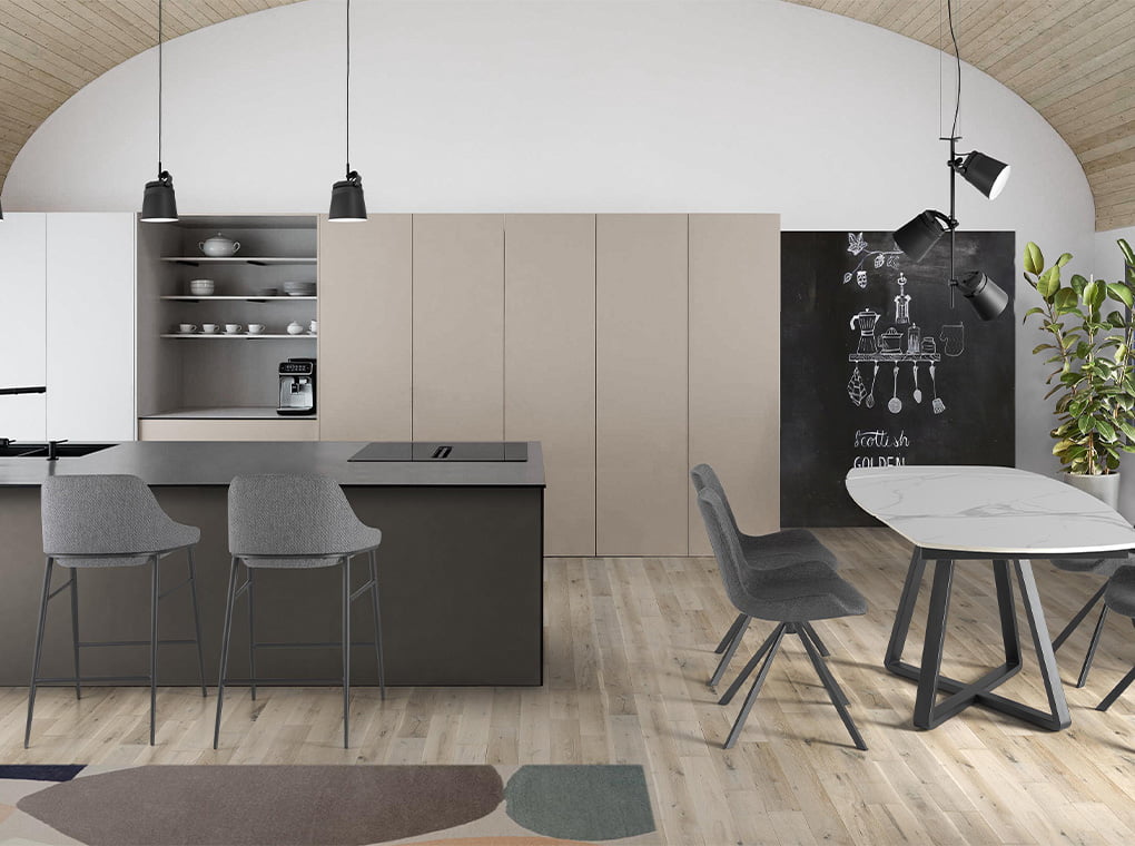 Masa Ovala de Dining din Marmura Portelanata Angel Cerda