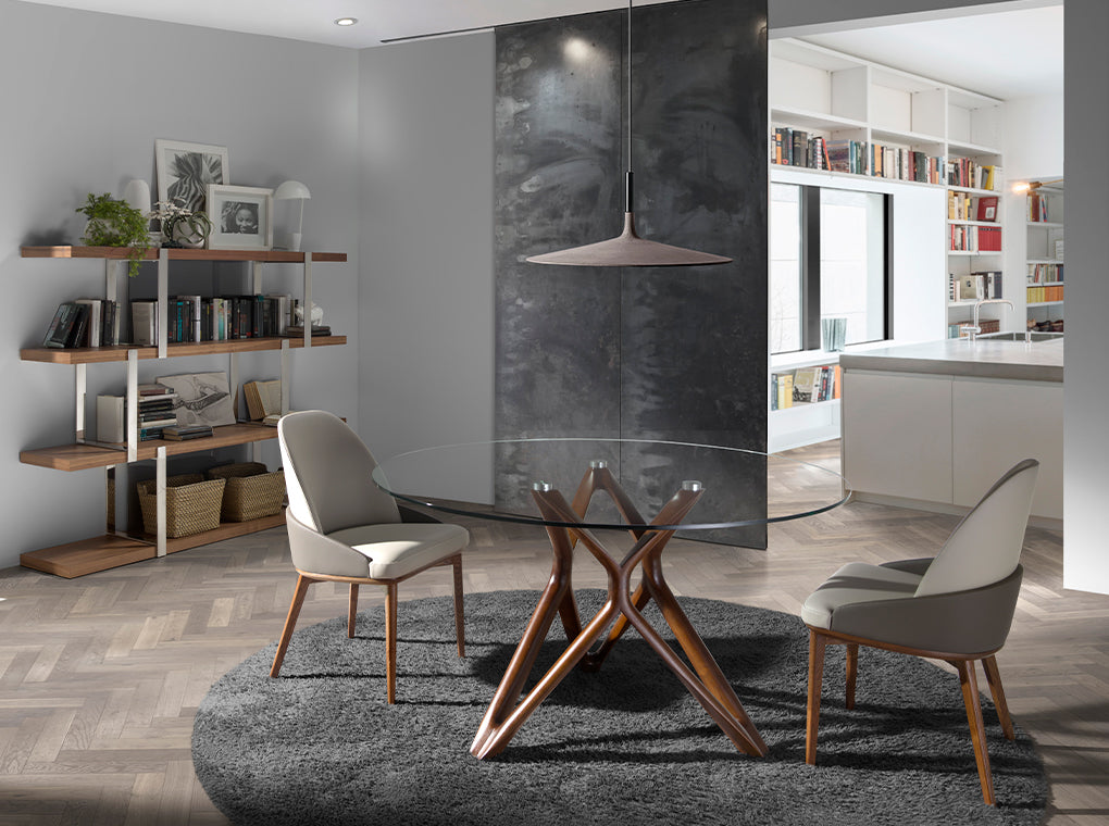 Masa Dining din Stejar cu Suport Metalic Angel Cerda