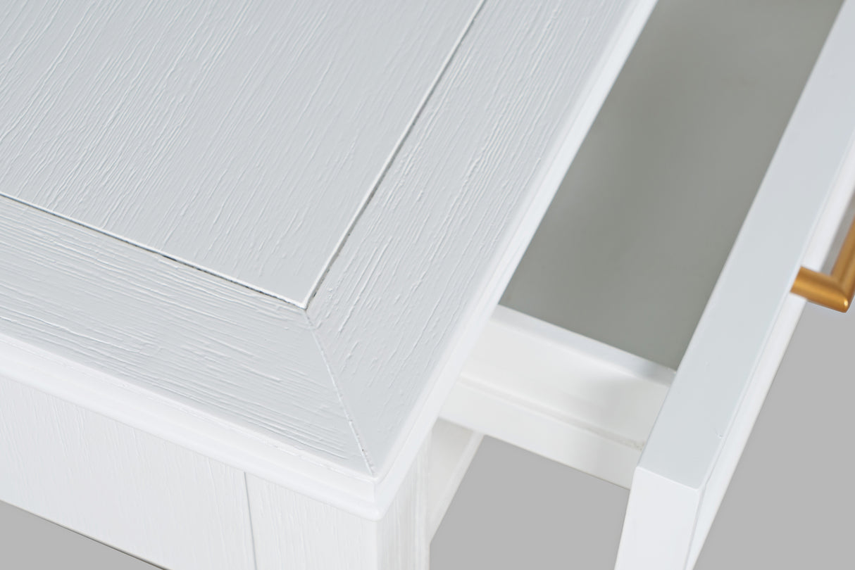 Birou Clasic Alb cu Sertare si Porturi USB Livin Hill