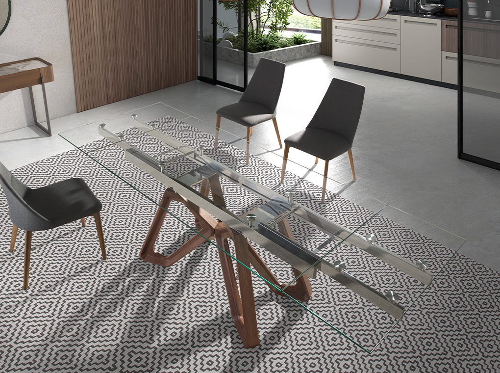 Masa de Dining Extensibila din Sticla Securizata Angel Cerda