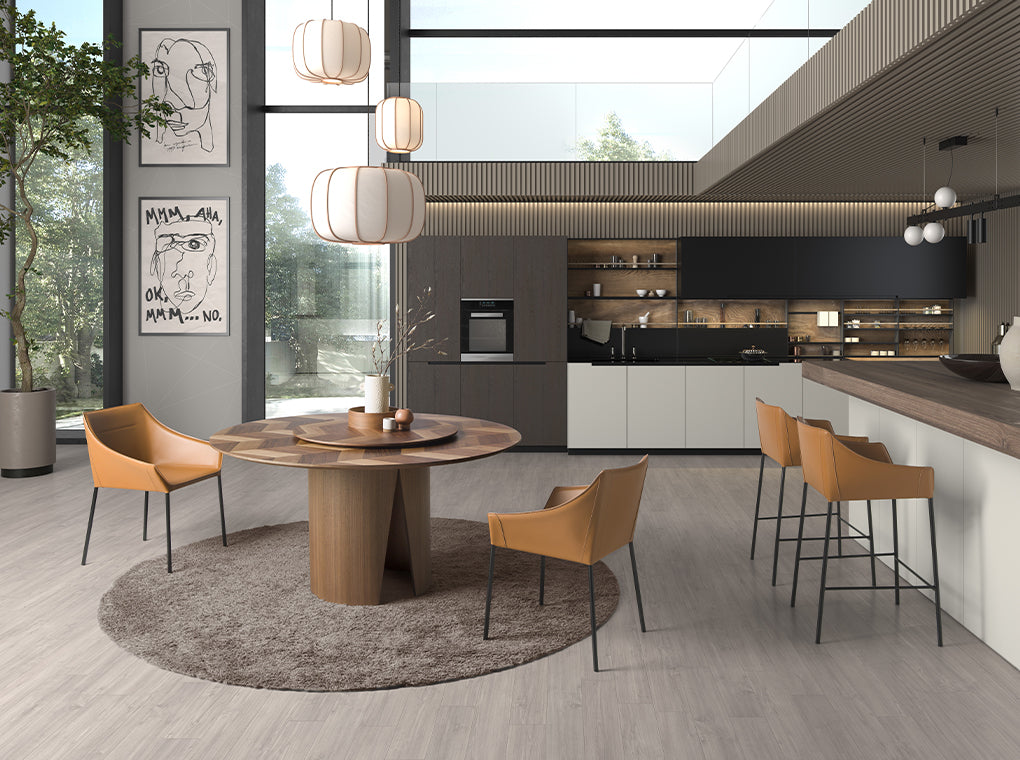 Masa de Dining Rotunda din Nuc Angel Cerda