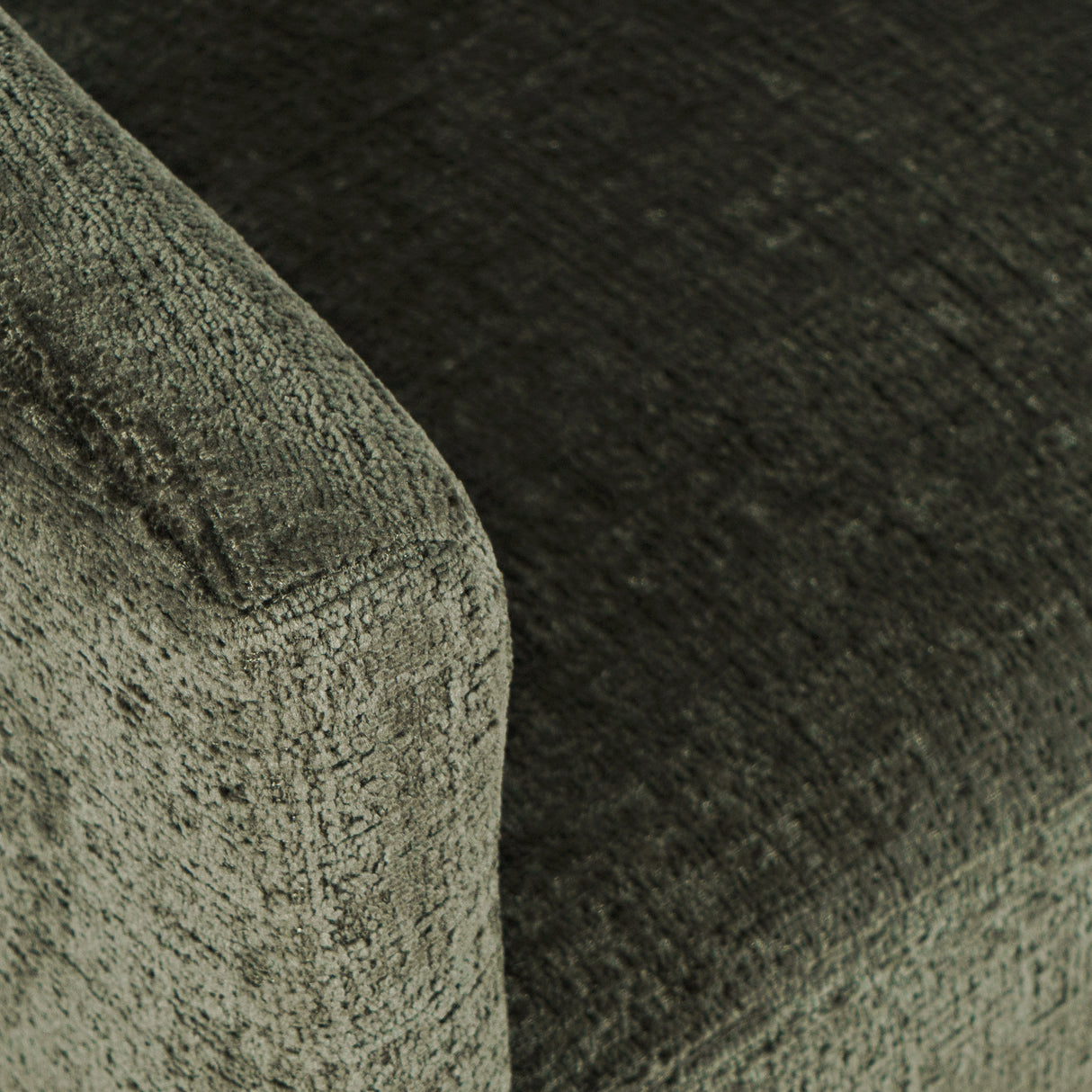 Scaun Tapitat Verde-Oliv cu Forme Sculptate Livin Hill