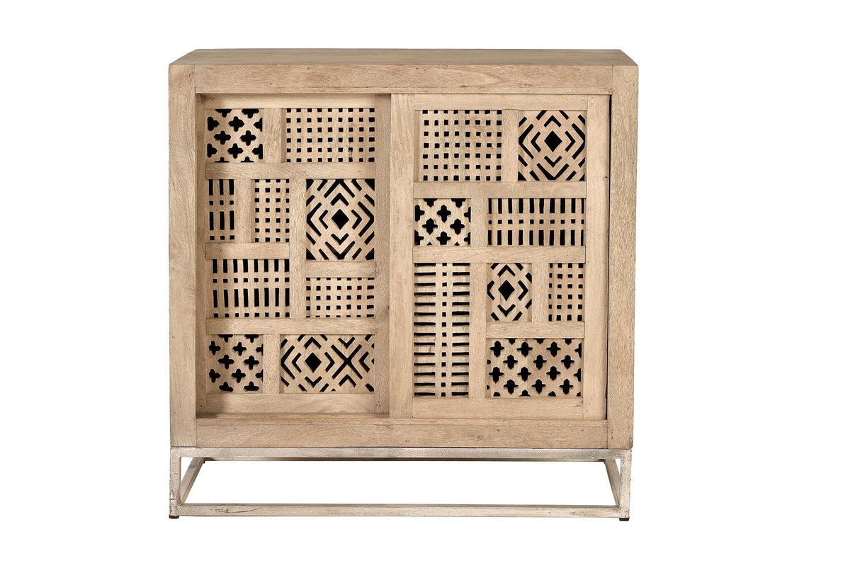 Comoda cu Usi Glisante din Lemn de Mango si Baza Metalica Giner y Colomer