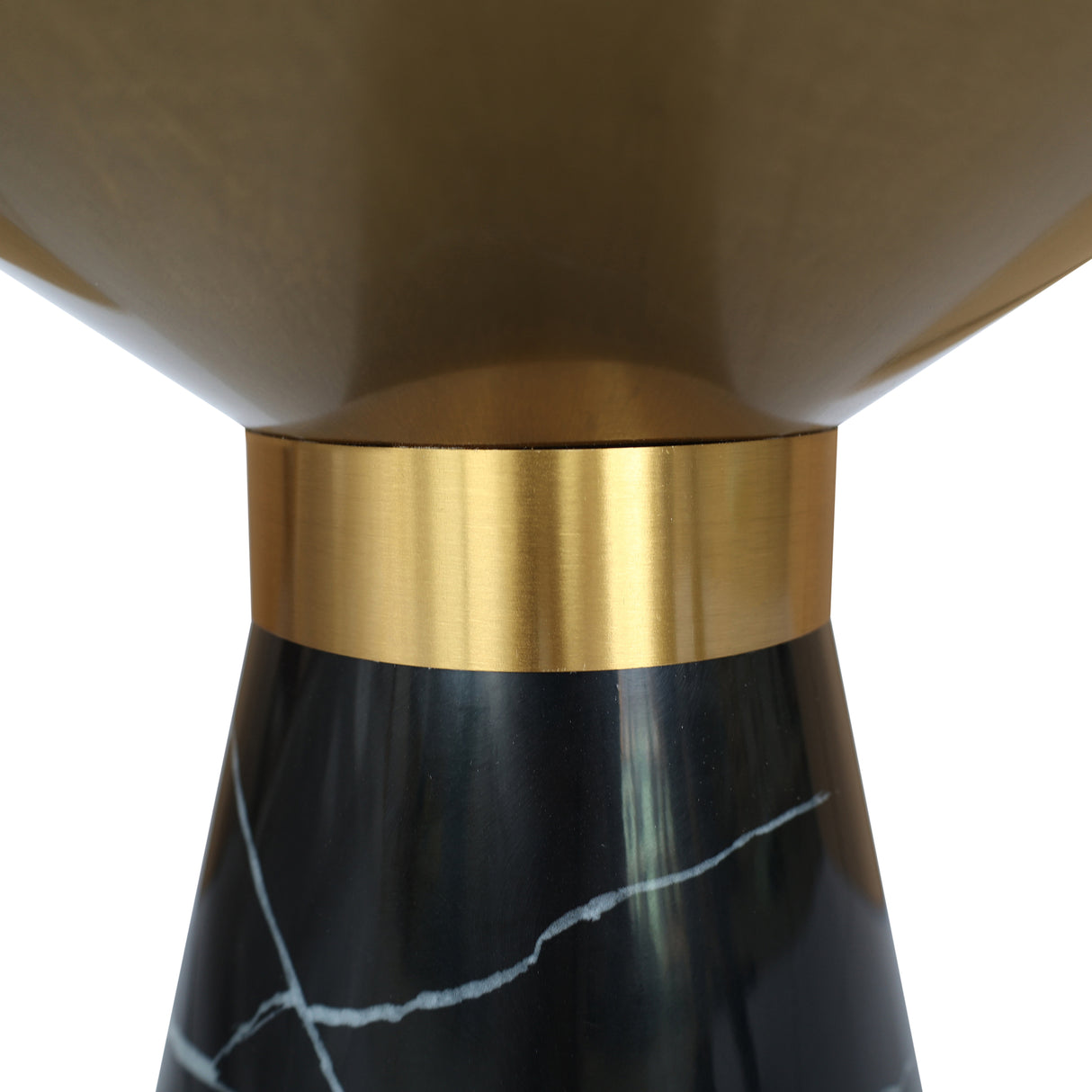 Masa Rotunda cu Baza Neagra si Blat din Otel Inoxidabil Livin Hill