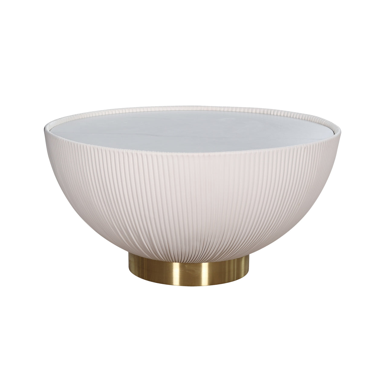 Masa de Cafea cu Baza Sfera si Piele Ecologica Livin Hill