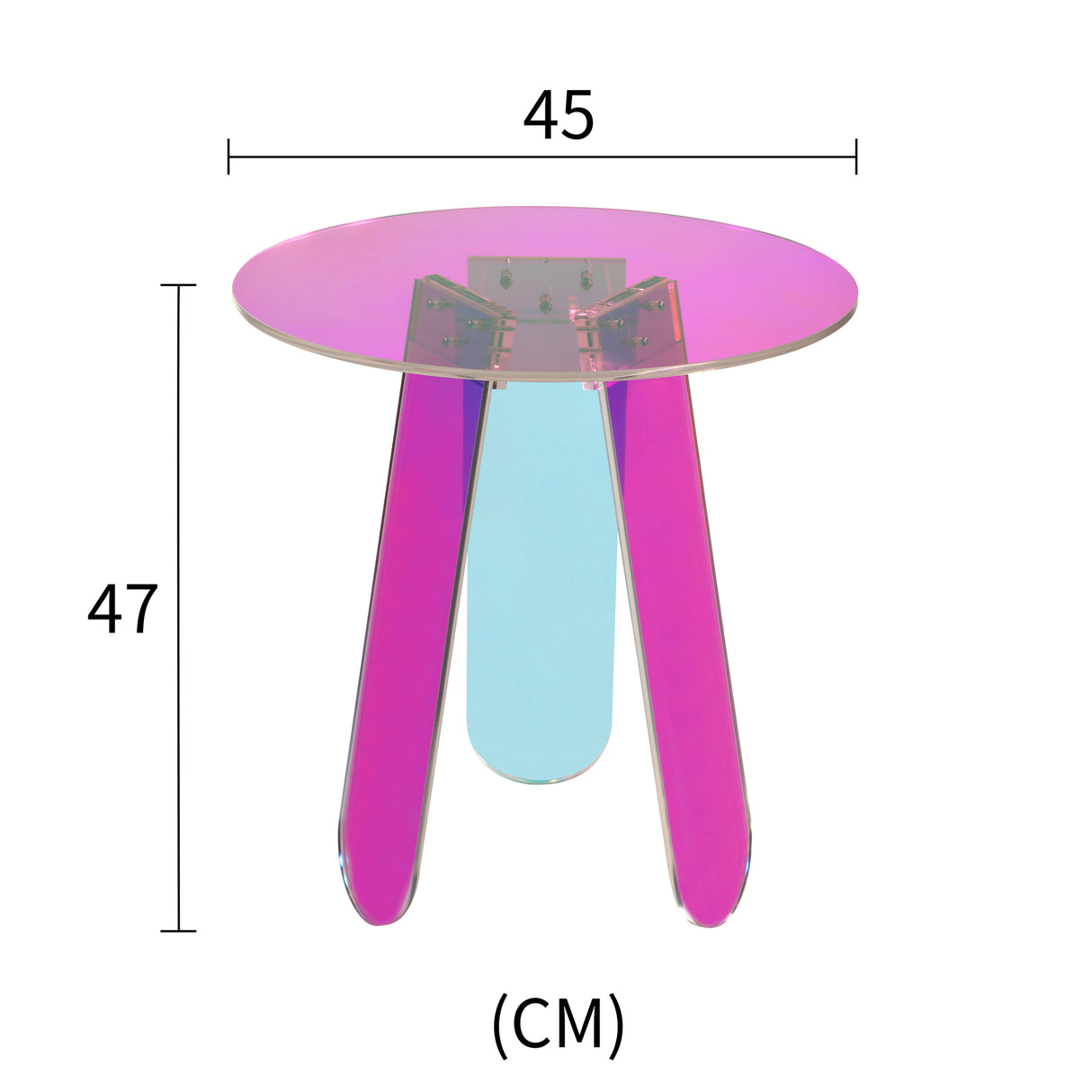 Masuta RaveNight 45 cm Acril Transparent si Opalizant Livin Hill