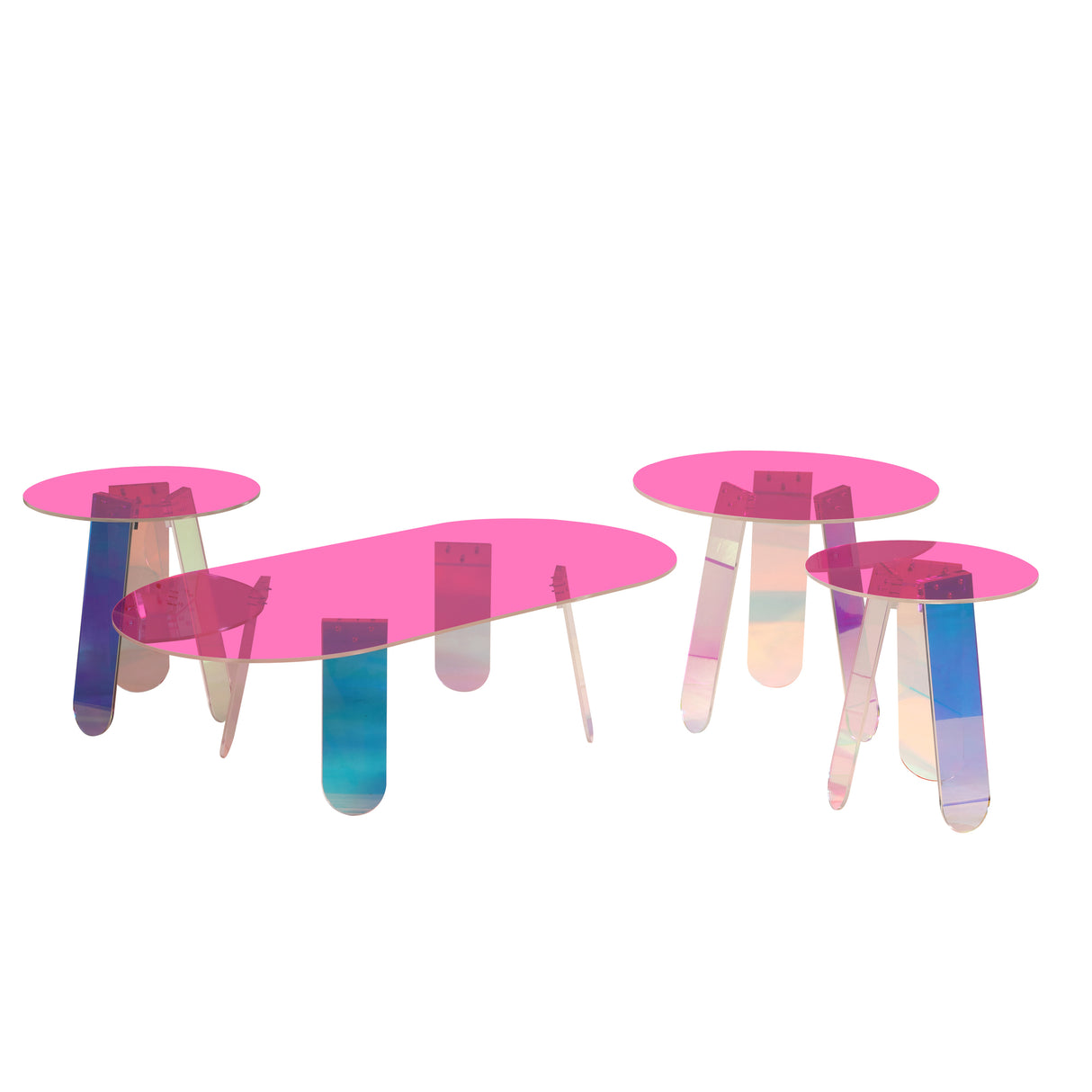 Masuta RaveNight 60 cm Acril Transparent si Opalizant Livin Hill