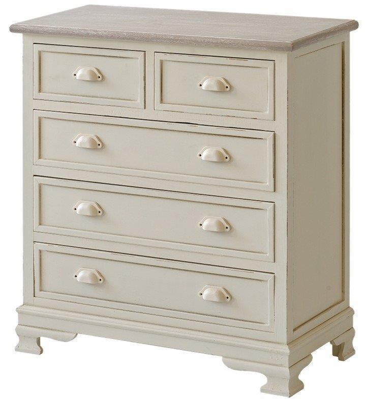 Comoda Provence cu Picioare Sculptate si Manere Metalice Livin Hill