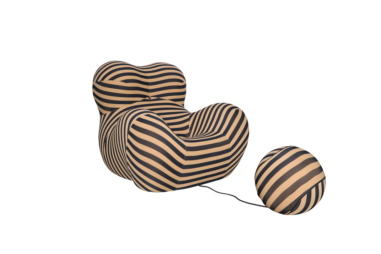 Fotoliu Avangarde Iconic cu Taburet Rotund Livin Hill