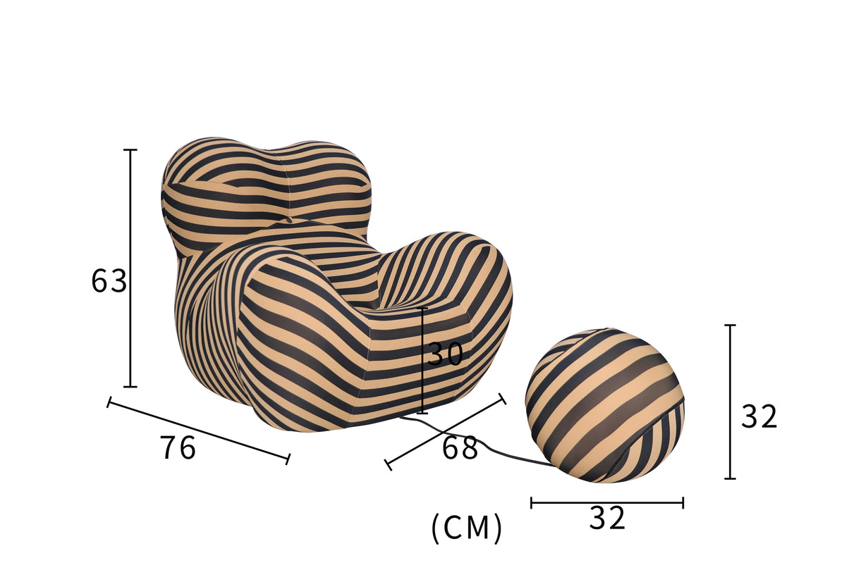 Fotoliu Avangarde Iconic cu Taburet Rotund Livin Hill