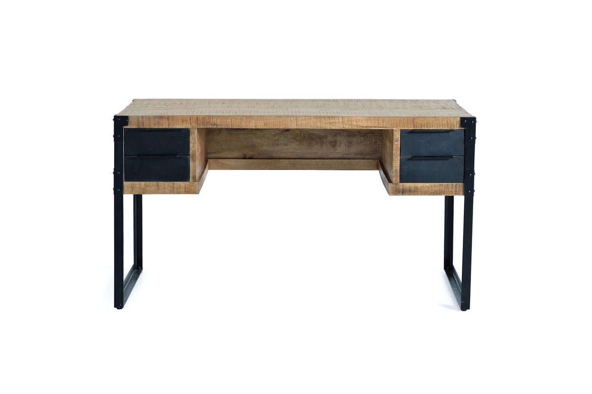 Birou Industrial din Lemn de Mango si Metal Giner y Colomer