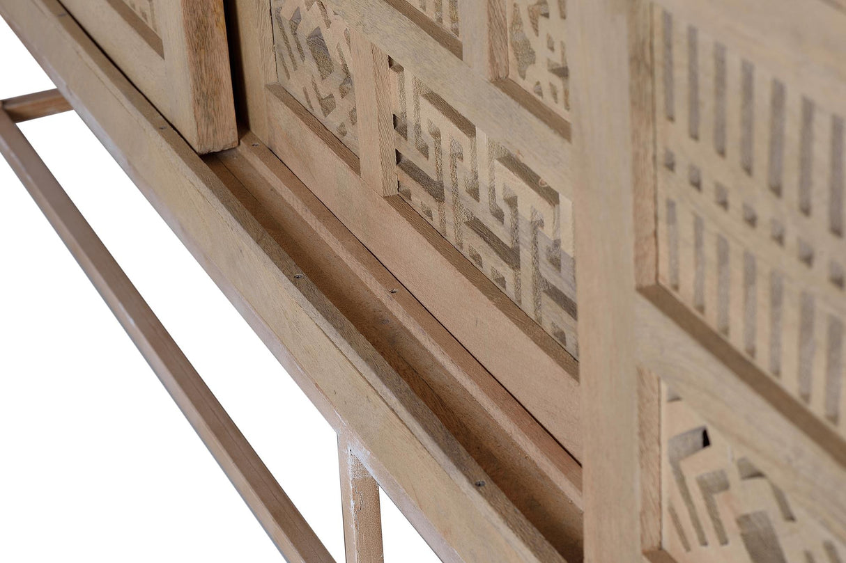 Comoda cu 3 Usi Glisante din Lemn de Mango si Baza Metalica Giner y Colomer