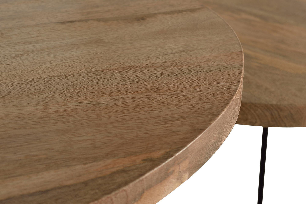 Mese de Cafea din Lemn de Mango si Baza Metalica Giner y Colomer