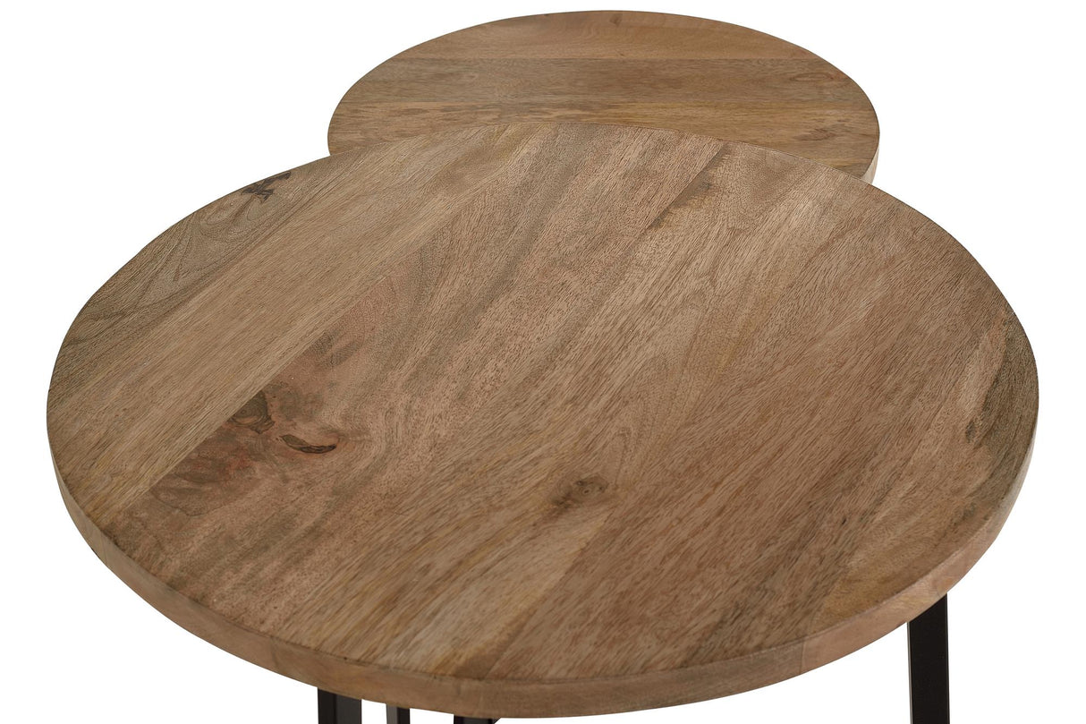 Mese de Cafea din Lemn de Mango si Baza Metalica Giner y Colomer