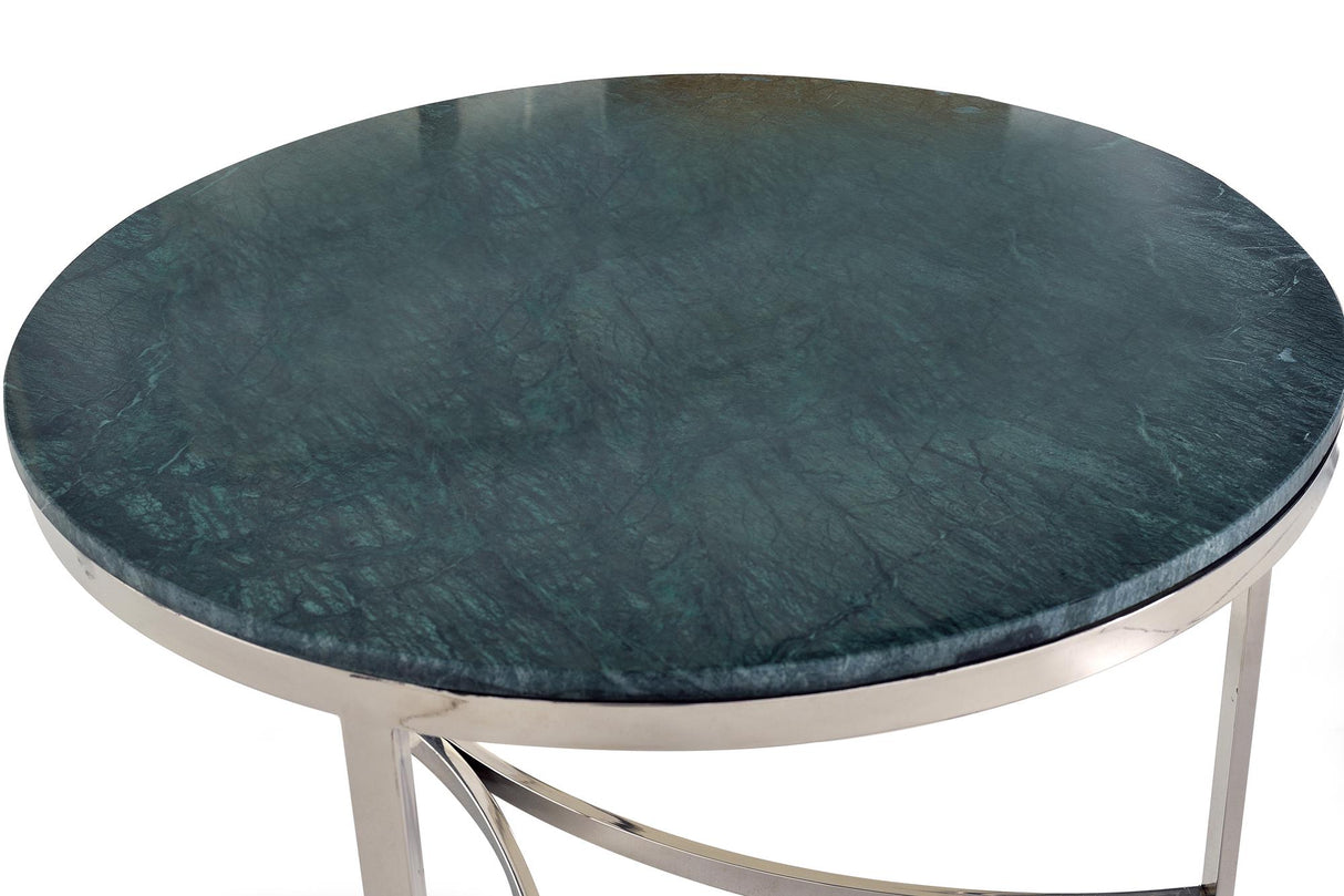 Set 2 Masute de Cafea din Otel Inoxidabil si Marmura Giner y Colomer