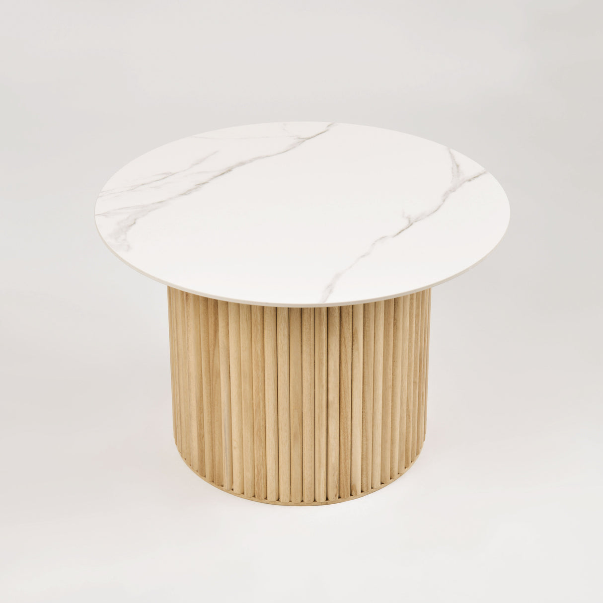 Masa de Cafea Rotunda din Ceramica si Lemn Livin Hill