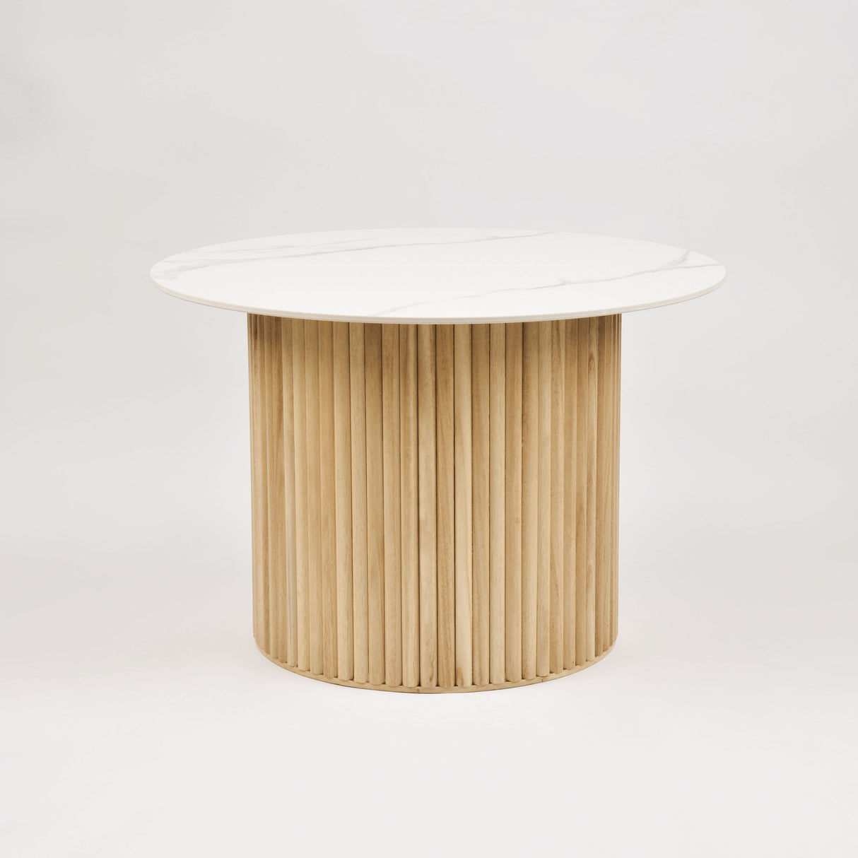 Masa de Cafea Rotunda din Ceramica si Lemn Livin Hill