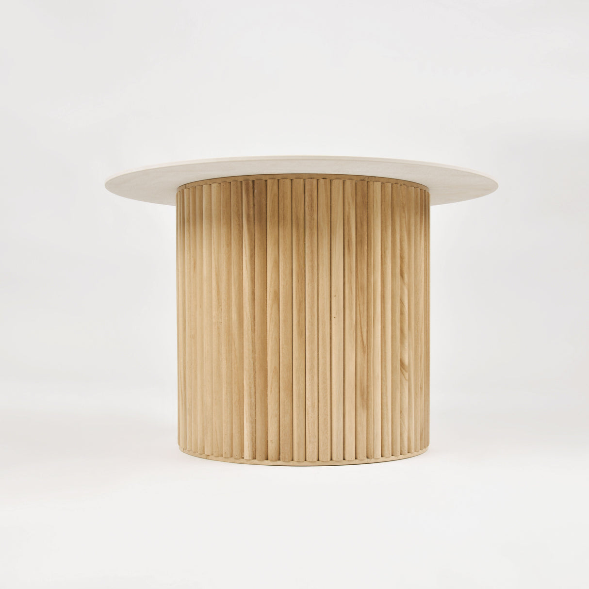 Masa de Cafea Rotunda din Ceramica si Lemn Livin Hill