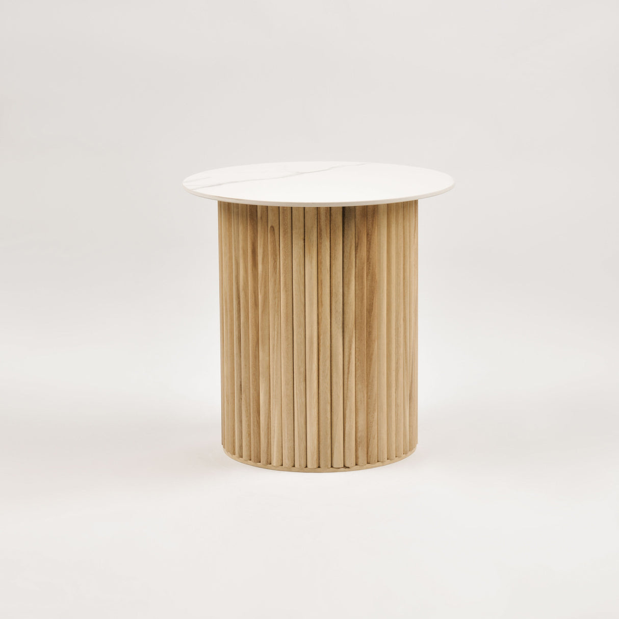 Masa de Cafea Rotunda din Ceramica si Lemn Livin Hill