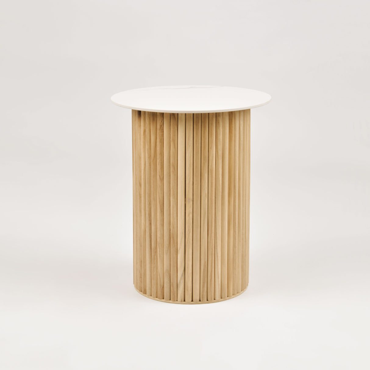 Masa de Cafea Rotunda din Ceramica si Lemn Livin Hill