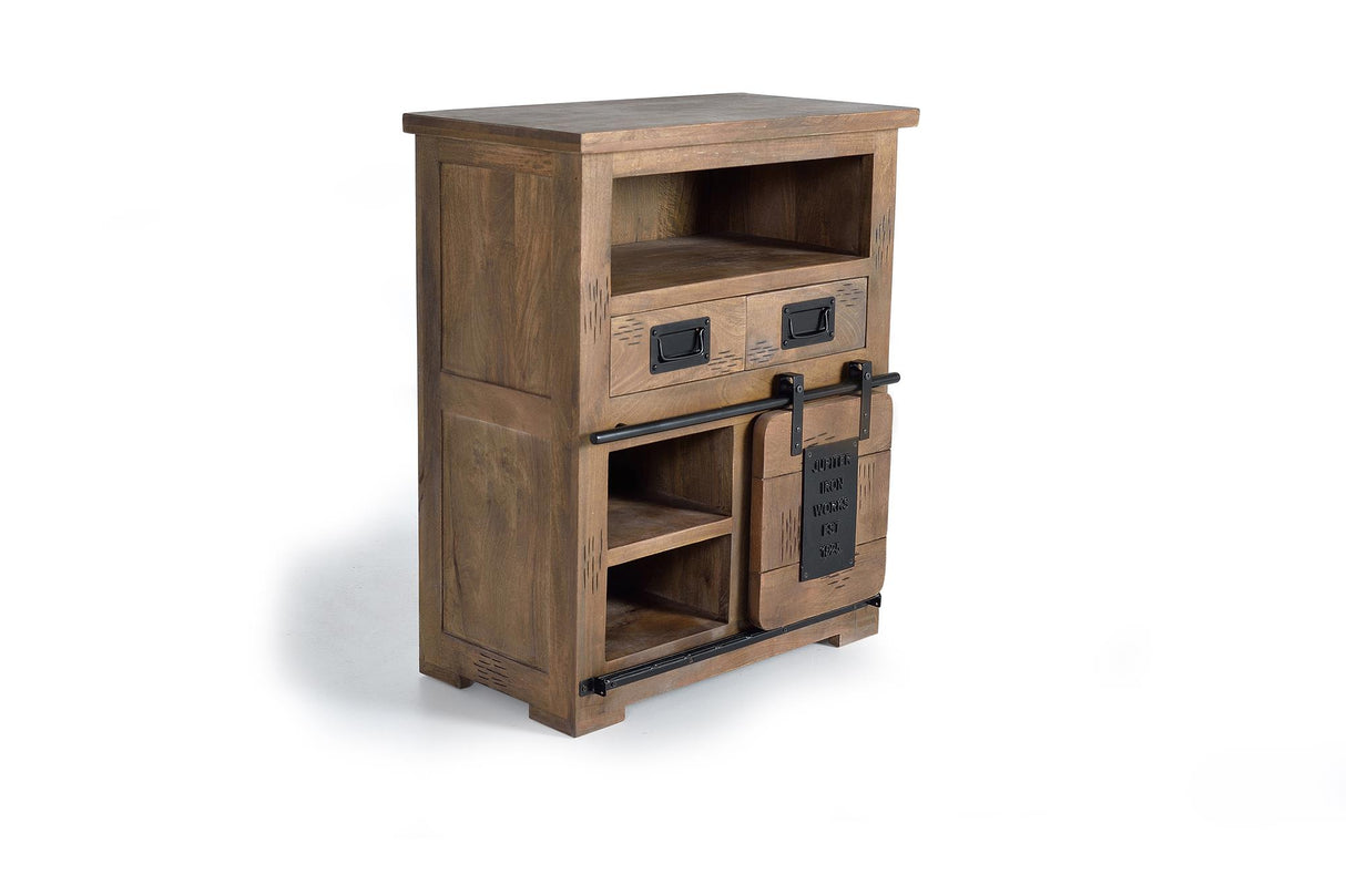 Dulapior Dolores cu Usa Glisanta si Sertare din Lemn de Mango Giner y Colomer