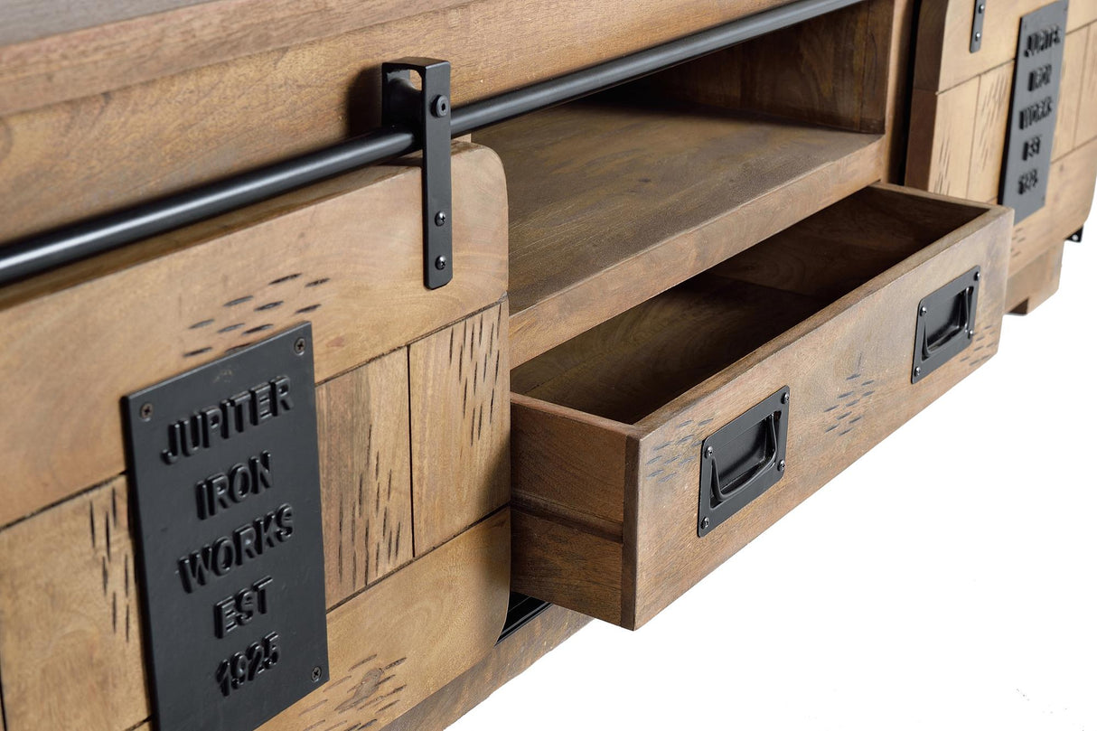 Comoda TV din Lemn de Mango cu Detalii Metalice Giner y Colomer