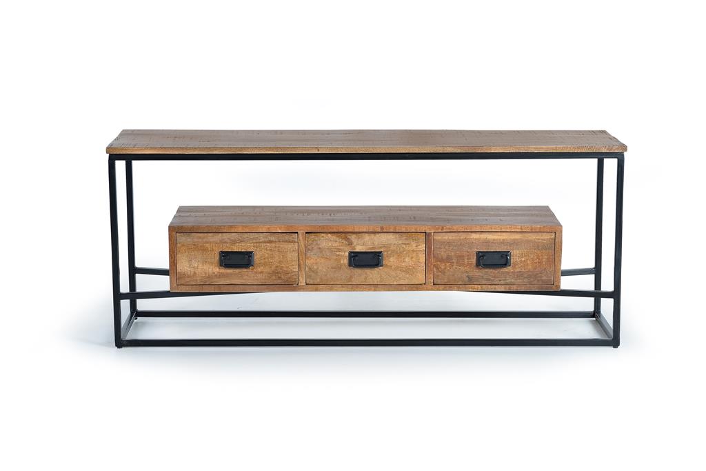 Comoda TV din Lemn de Mango cu Suport Metalic Giner y Colomer