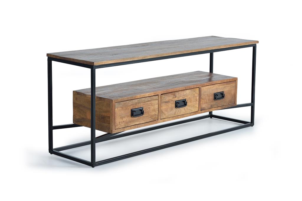 Comoda TV din Lemn de Mango cu Suport Metalic Giner y Colomer