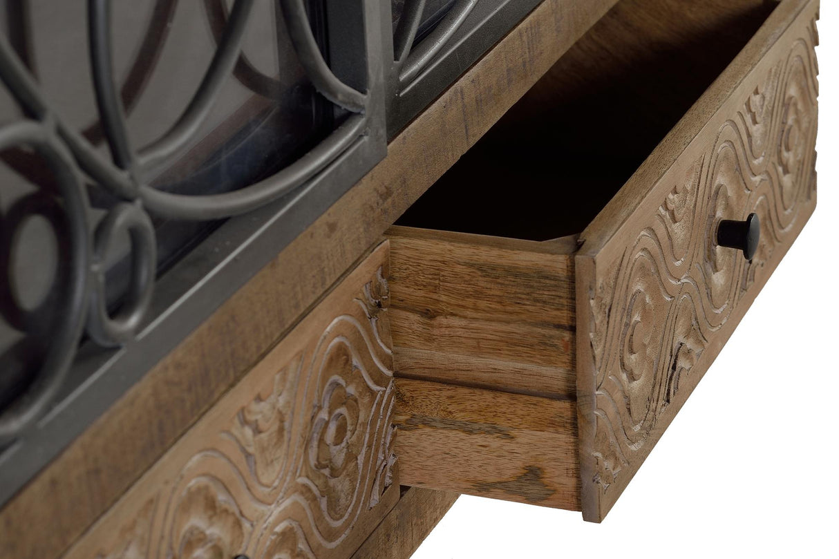 Dulap din Lemn de Mango cu Usi Metalice Giner y Colomer