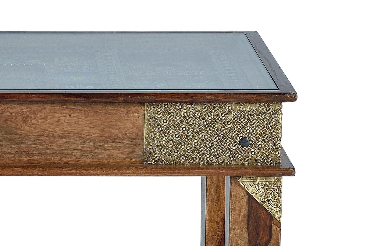 Masa de Cafea cu Blat din Sticla si Lemn de Palisandru Giner y Colomer