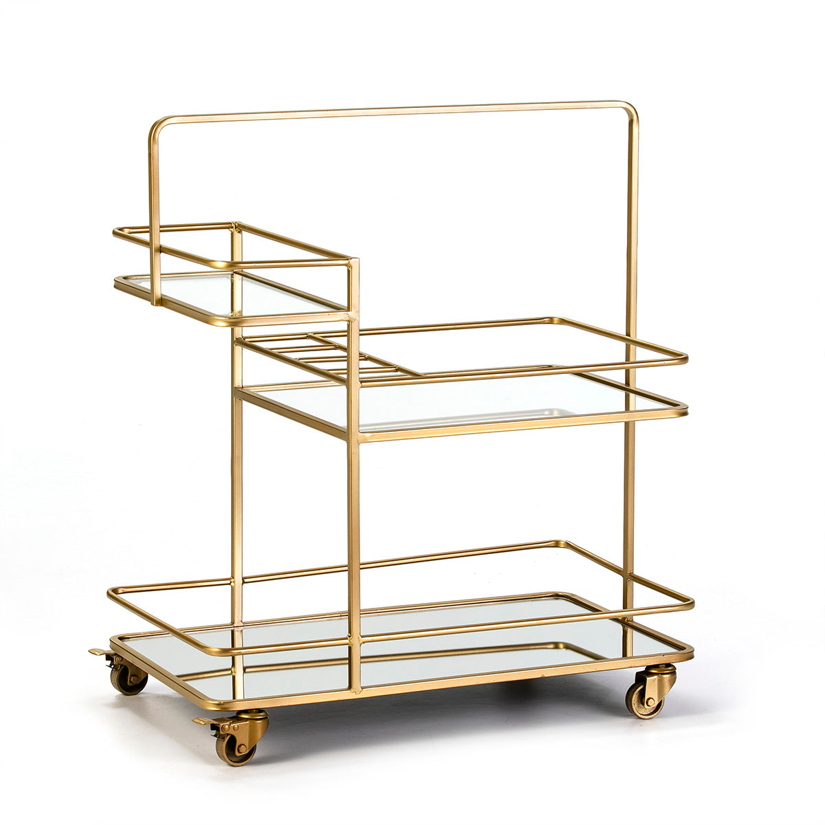 Carucior de bucatarie din Metal Auriu Thai Natura