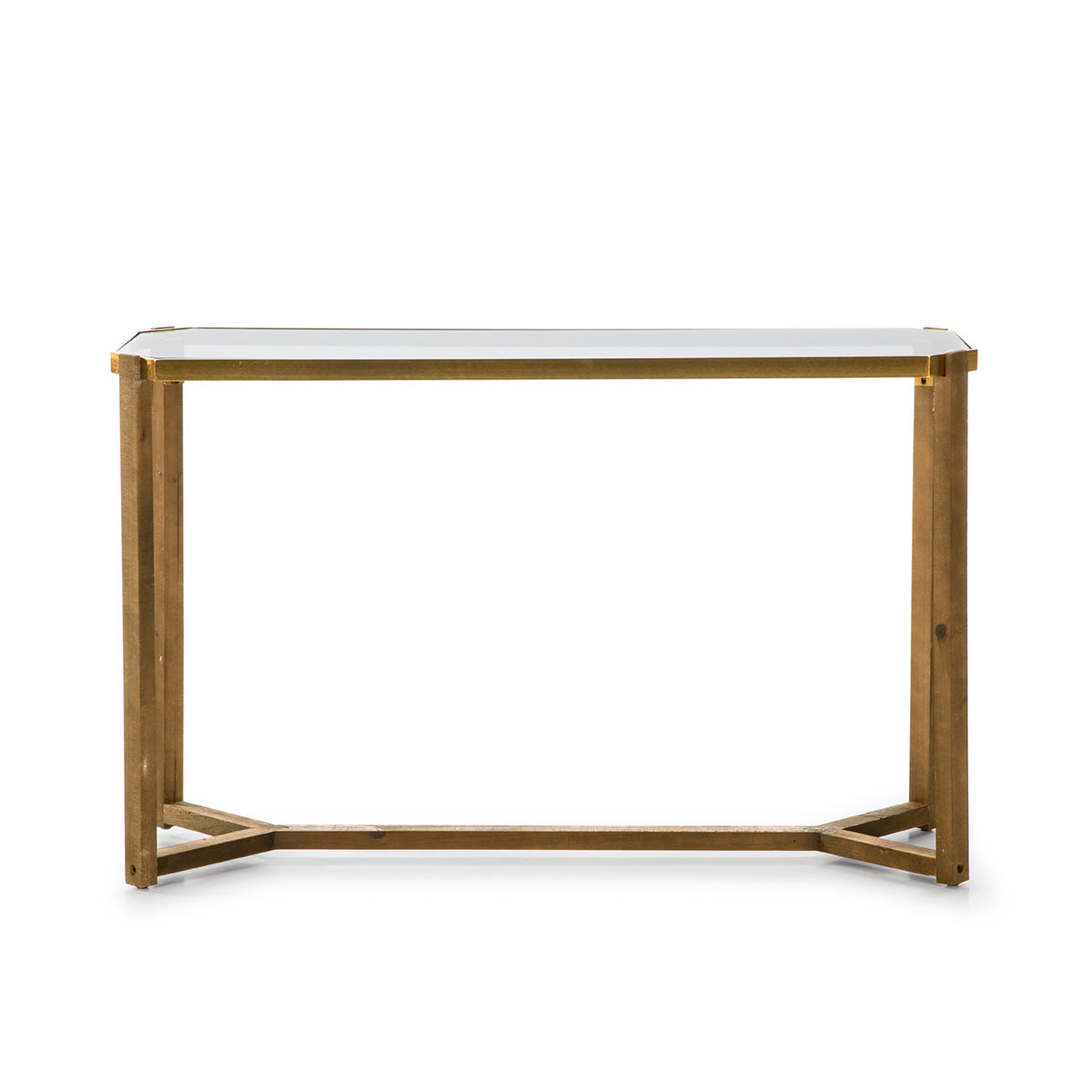 Consola din Sticla cu Suport Metalic Thai Natura