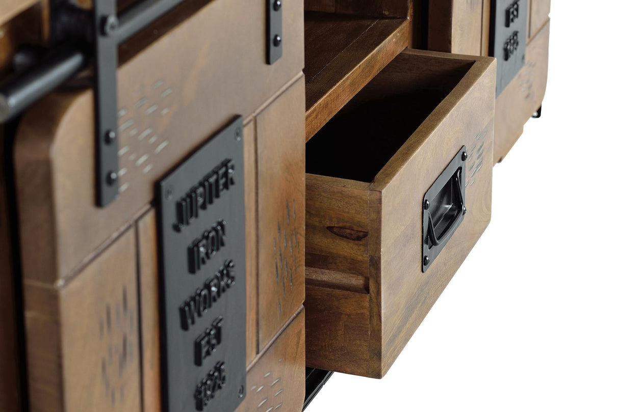 Comoda TV din Lemn de Mango in Stil Industrial Giner y Colomer