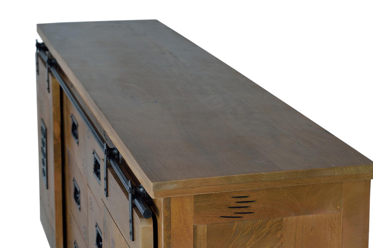 Comoda din Lemn de Mango cu 2 Usi Glisante si 6 Sertare Giner y Colomer