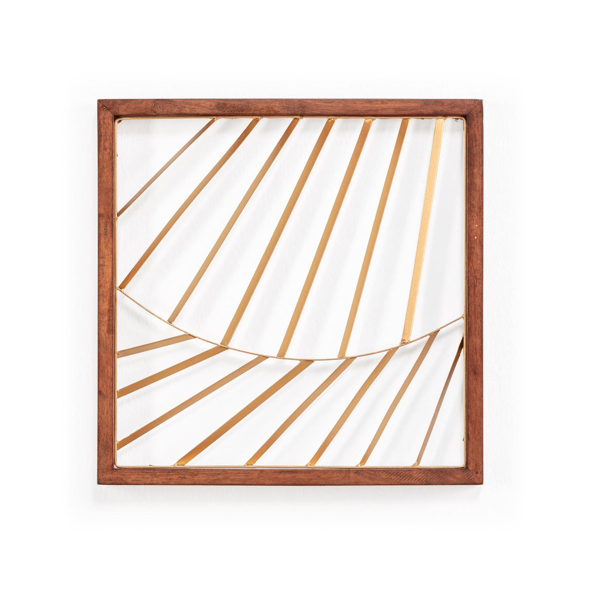 Sculptura din Lemn Metal cu Nuante Aurii Maro Thai Natura