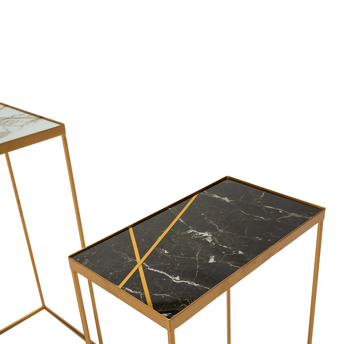 Masa Laterala din Sticla Metal Thai Natura