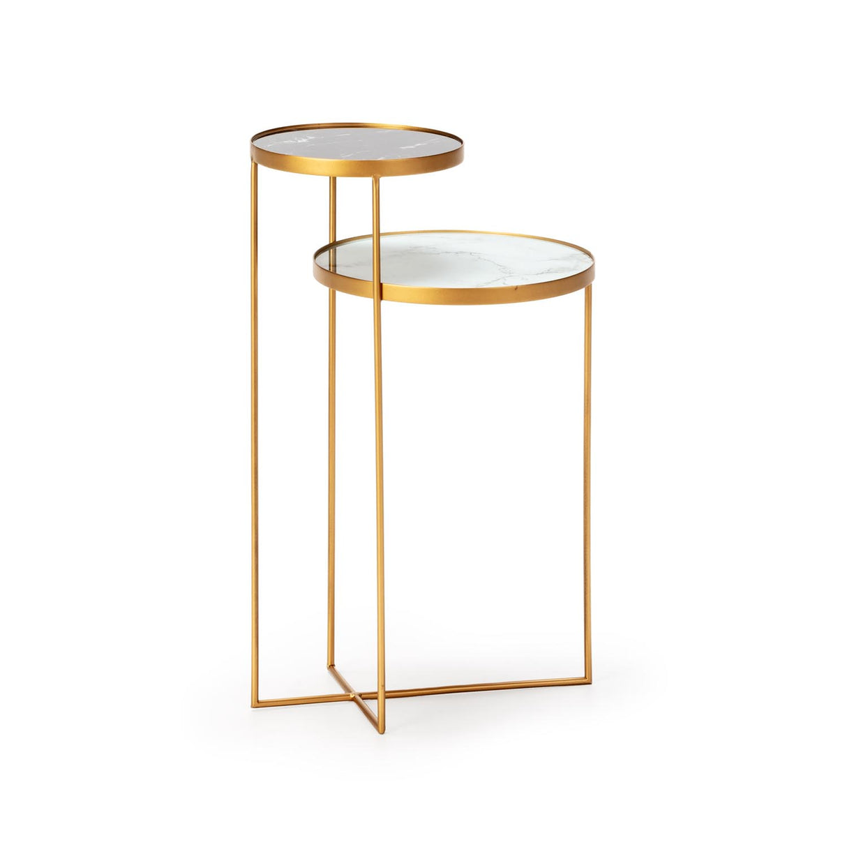 Masa Laterala din Sticla Securizata cu Structura Metalica Thai Natura