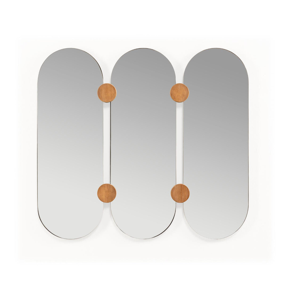 Oglinda cu Rama din Metal Lemn Natural Thai Natura