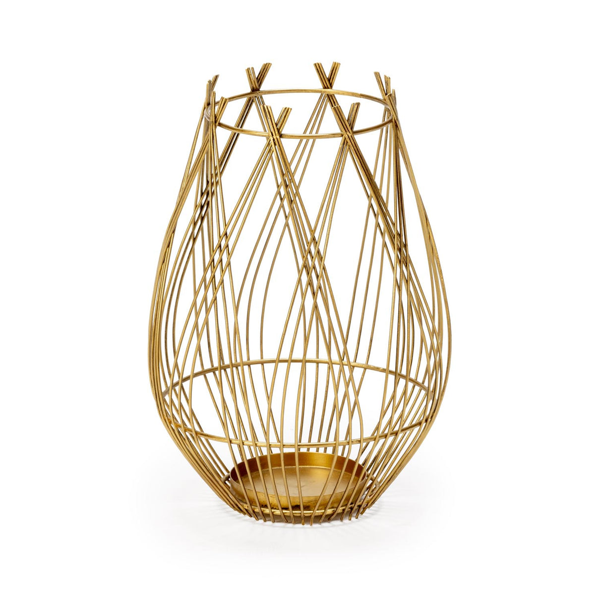 Suport de Lumanari din Metal Auriu Thai Natura