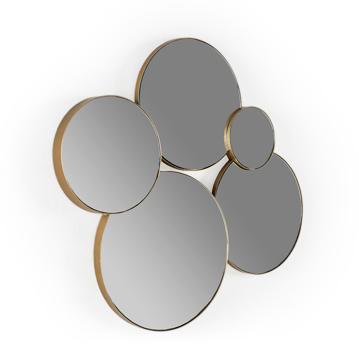 Oglinda din Metal Sticla cu Finisaj Auriu Thai Natura