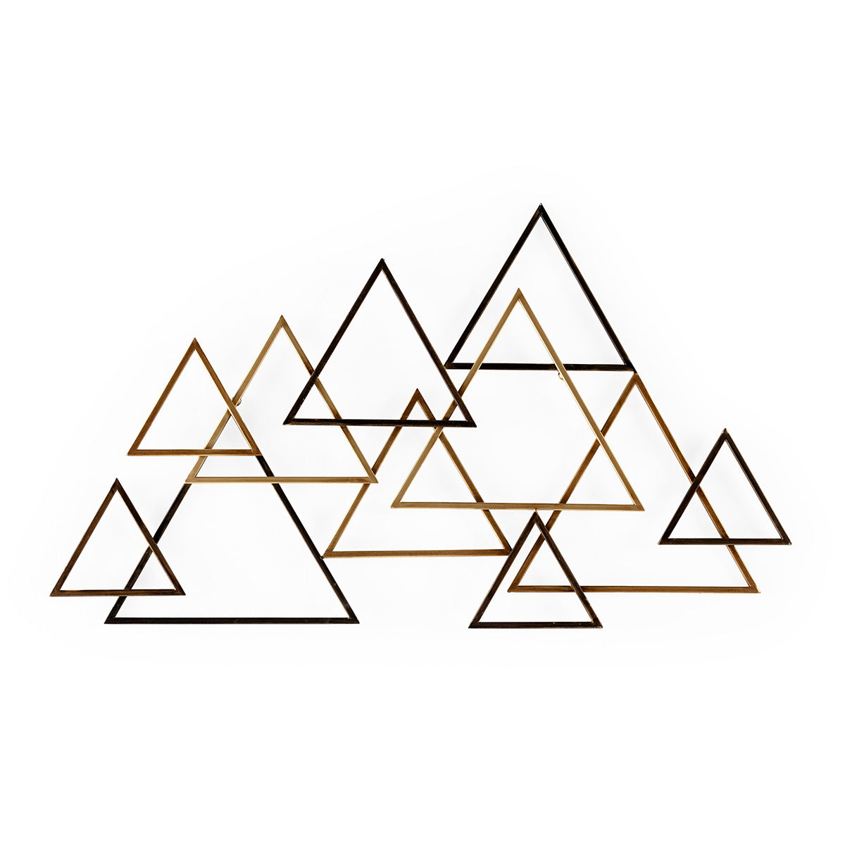 Sculptura Moderna din Metal cu Culori Aurie Negru Cupru Thai Natura