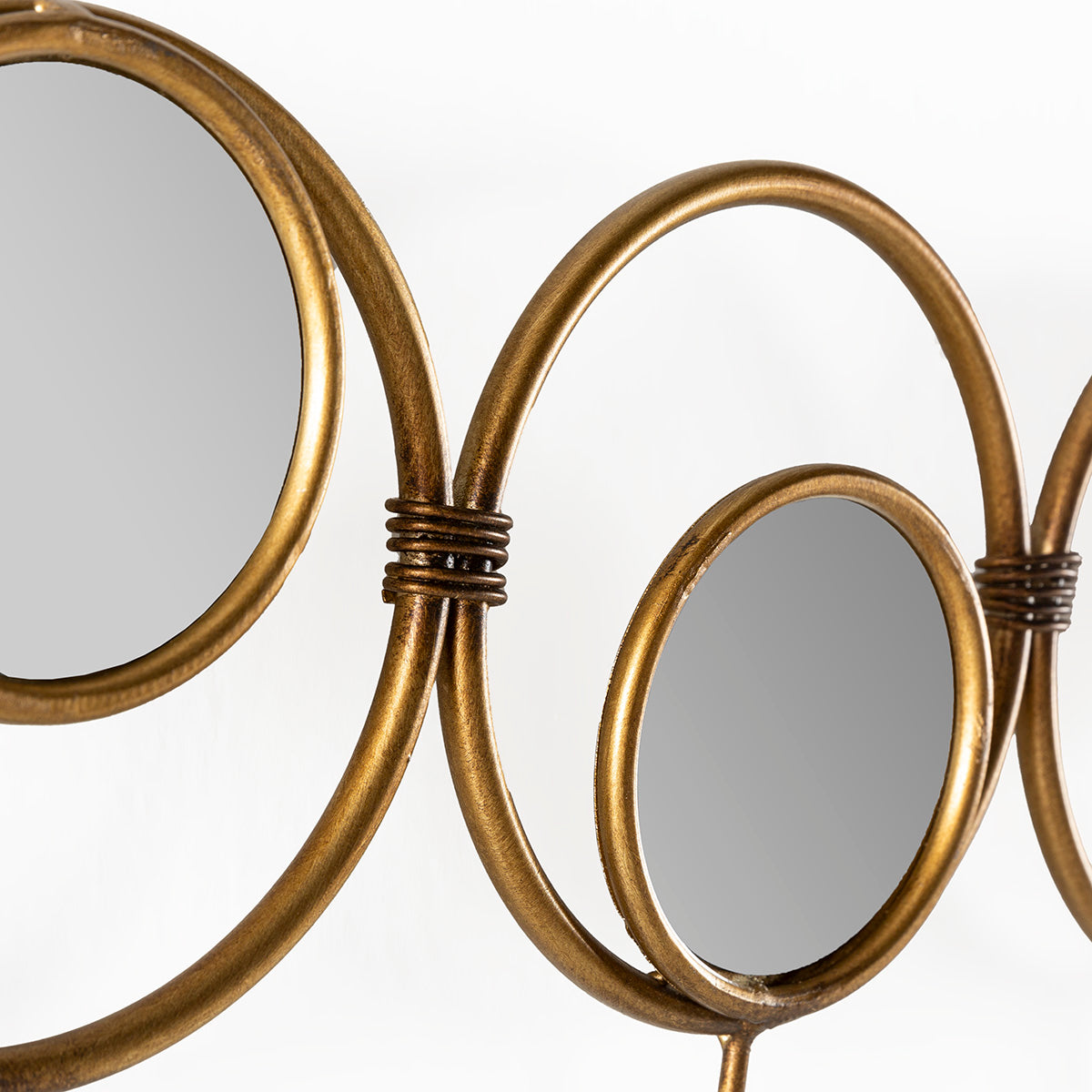 Cuier din Metal cu Oglinda Auriu Thai Natura