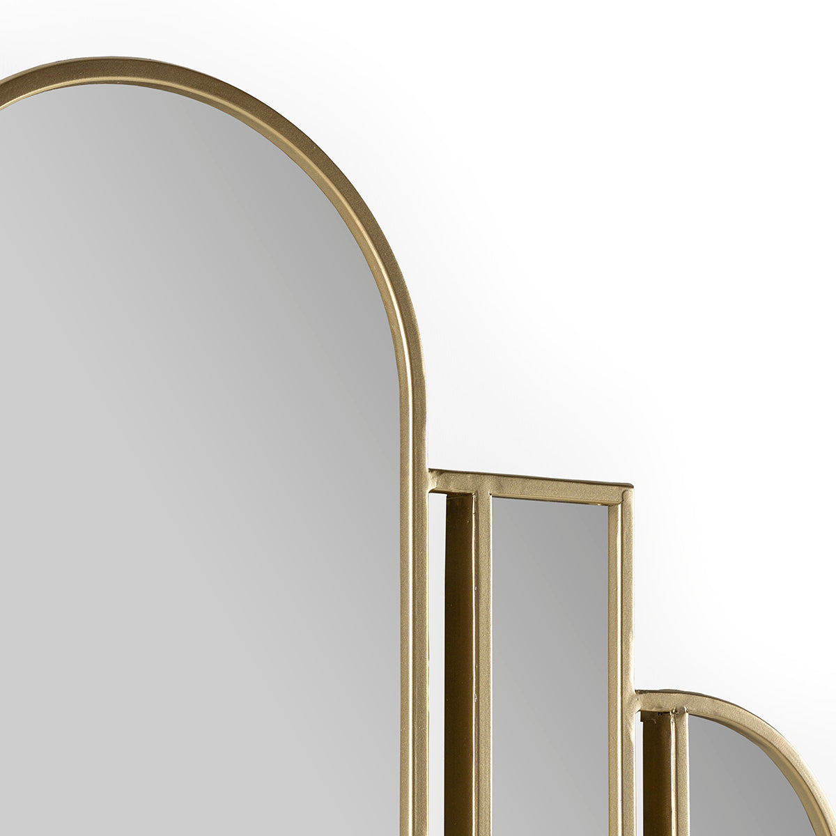 Oglinda cu Rama din Metal Auriu Thai Natura